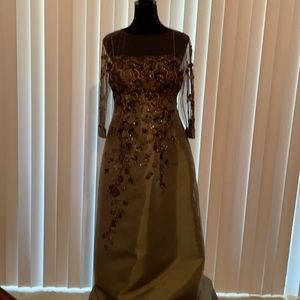 Elegant Beaded Couture Evening Gown